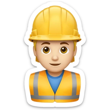 Construction hardhat sticker
