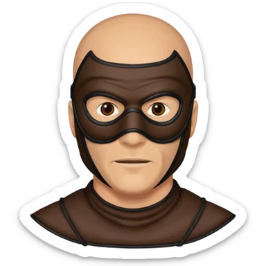 bdsm slave leather mask fullhead on man  sticker