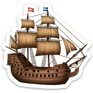 Batavia the Dutch East India Company ship, no flags sticker