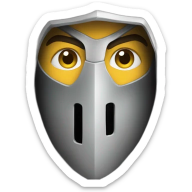 medieval assassin, face hidden sticker