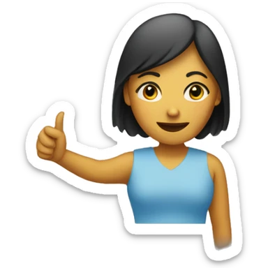 Woman holding 4b movement sign sticker