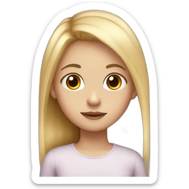 Autistic girl with brown eyes and blonde hair sticker