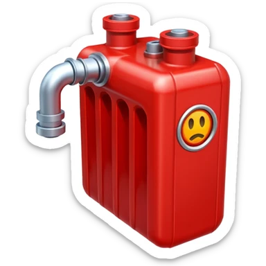 Red engine coolant sticker