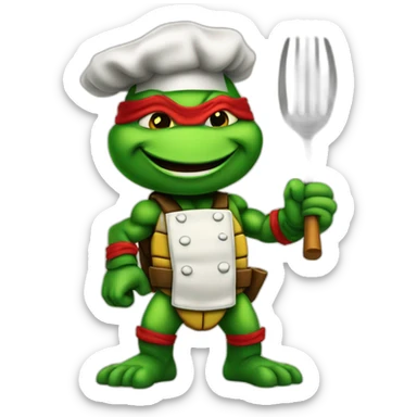 teenage mutant ninja turtles chef sticker