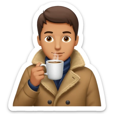 hot coffee guy sticker