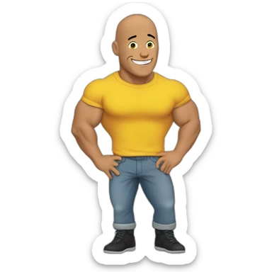 The rock sur un caillou sticker