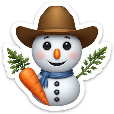 western snowman  sticker