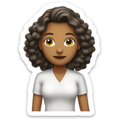 femme enervée en réunion sticker