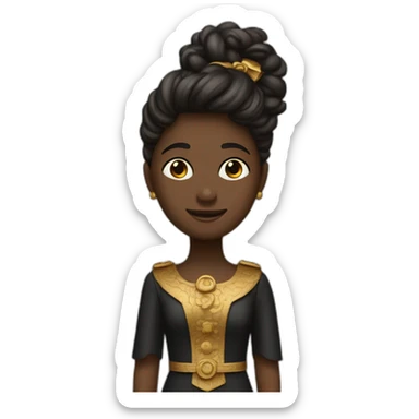 Grand homme noir et petite femme bronzée sticker