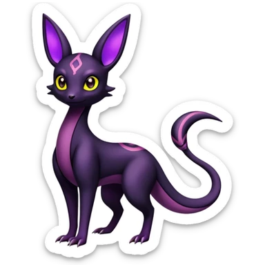 Salazzle-Umbreon-Fakémon-hybrid-creature (full body)  sticker