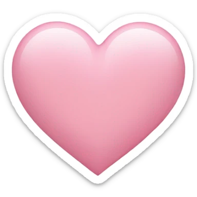 light pink heart  sticker