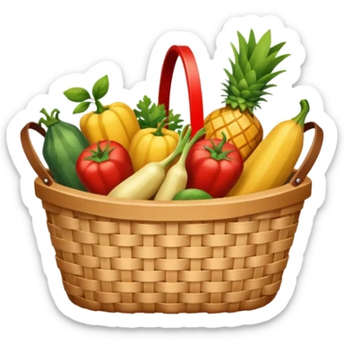 generate an image for grocery products basket excluding vegetables, fruits & dairy products sticker
