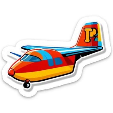 I need to have a cartoon airplane that says the letters "TWP" on it sticker