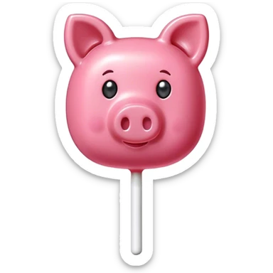 pink spam gummy piggy lollipop  sticker