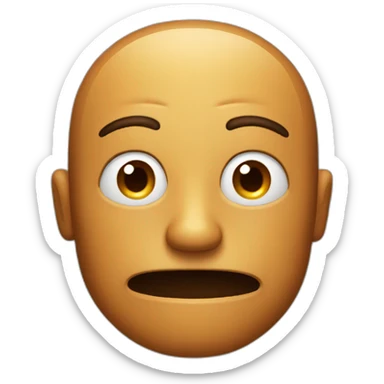 burnt face man sticker