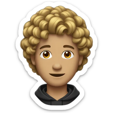 Jeunne homme noir au cheveux noir bouclées sticker