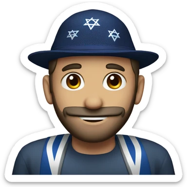 jewish person with yarmulke sticker