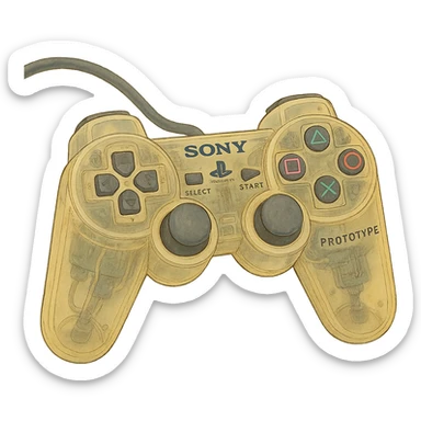 ghibli style PlayStation 1 Controller Prototype Game sticker