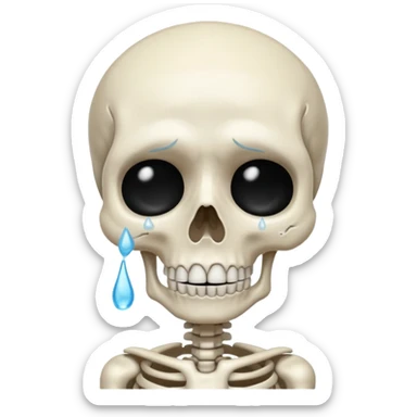 Squelette qui pleure sticker
