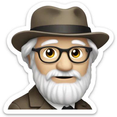 charles darwin as a helpesk operator sticker