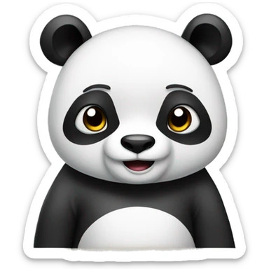 a panda that are thinking about something  sticker
