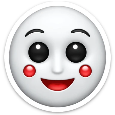 Emoji riesgo biológico color negro con blanco sticker