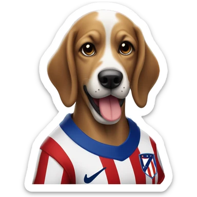 atletico de Madrid dog fan sticker