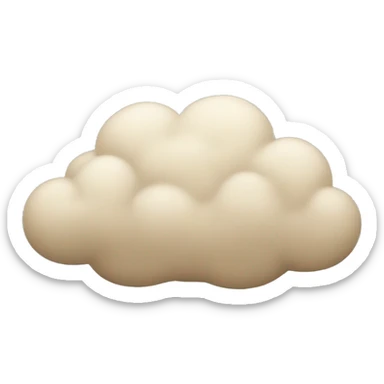 Beige cloud sticker
