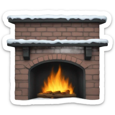 Winter blackFirePlace sticker