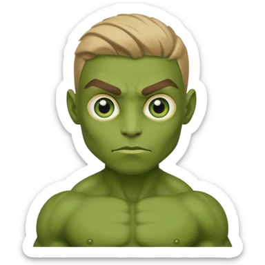 green mutant human sticker