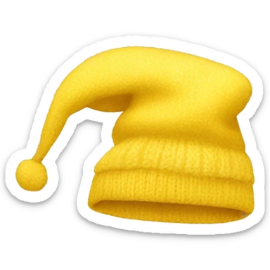 yellow winter hat sticker