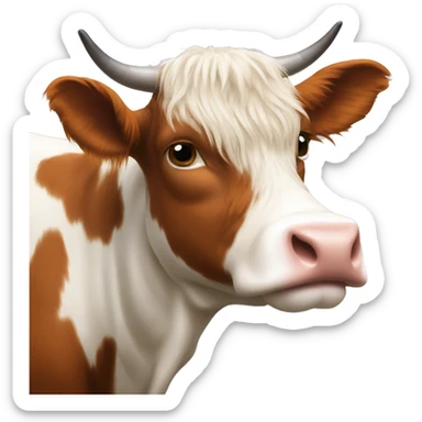 Vache highland rousse sticker