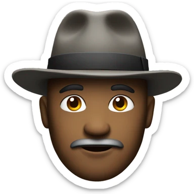 a man with a ganster hat sticker