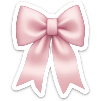 pale pink bow sticker