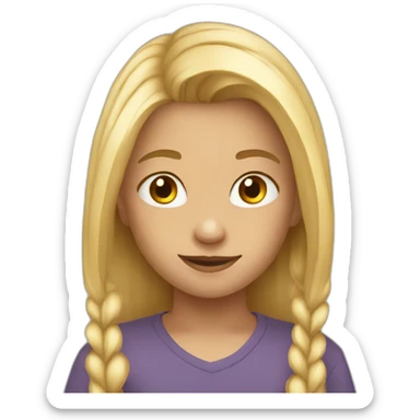 kid 7 years blonde sticker