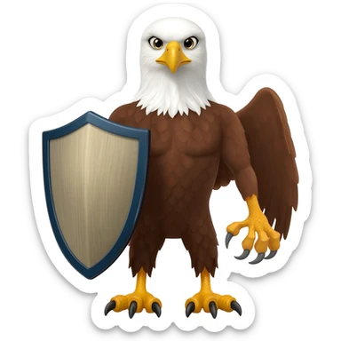 Eagle with shield sticker
