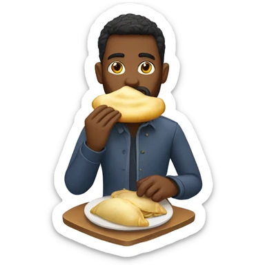 geographer eating pierogi sticker