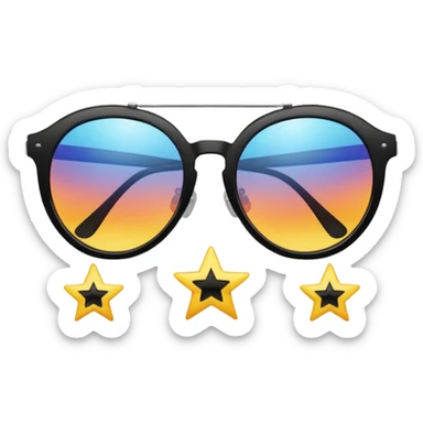star shape sunglasses sticker