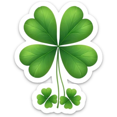 clover with 5 leaves (not 4) sticker