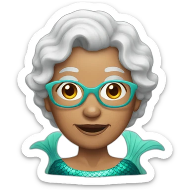Mermaid, grandma sticker