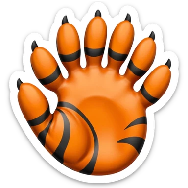 horanghae tiger paw that bent a little  sticker