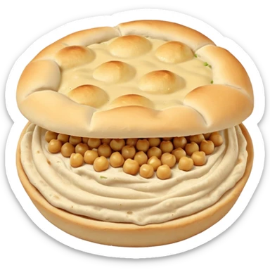 mashed cheakpeas pita sticker