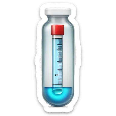 Syringe next to a vial of medicine sticker