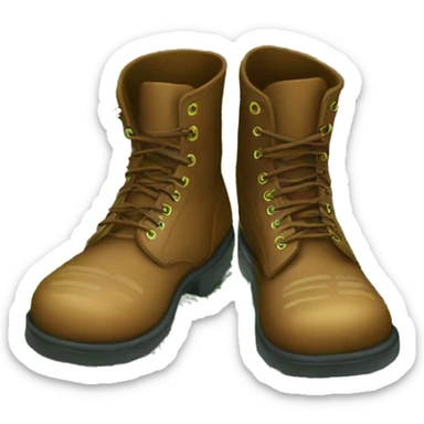 pair of boot shoeprints in the grass sticker