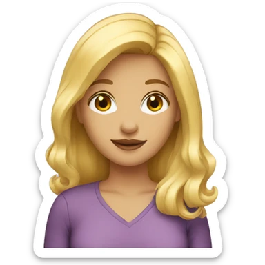 blonde girl  sticker