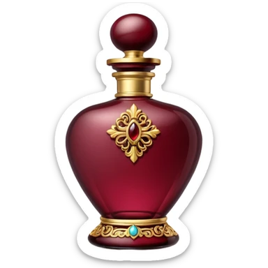 burgundy perfume sticker