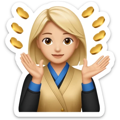 clapping emoji, for sabashi, to clap and donate money to talent on stage sticker