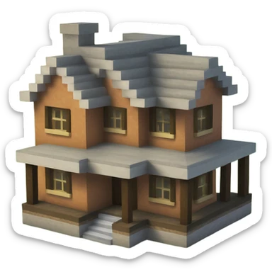Minecraft house sticker