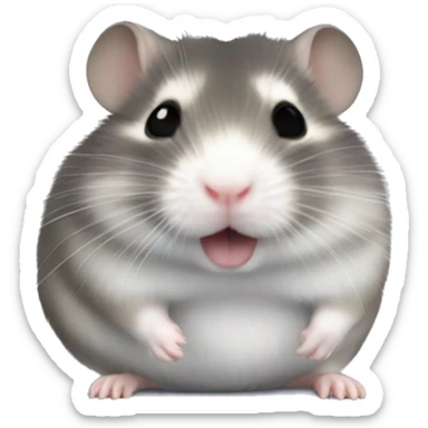 grey Russian dwarf hamster  sticker