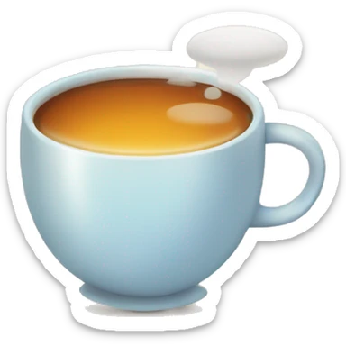 A cup of tea inside a chat bubble  sticker